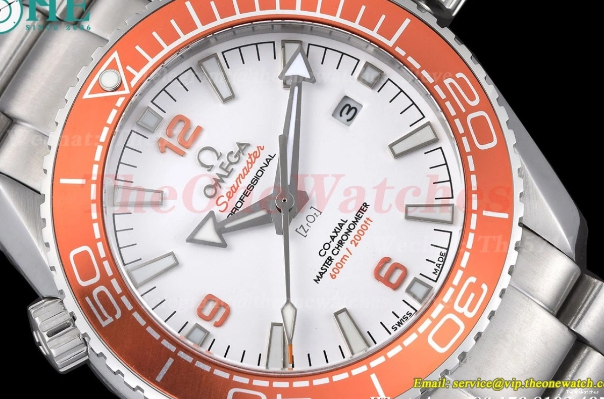 SS Orange 600m White 43mm Seamaster Dial GDF MY8215 SS 0331